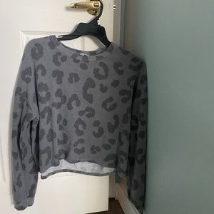 Leopard print grey long sleeve